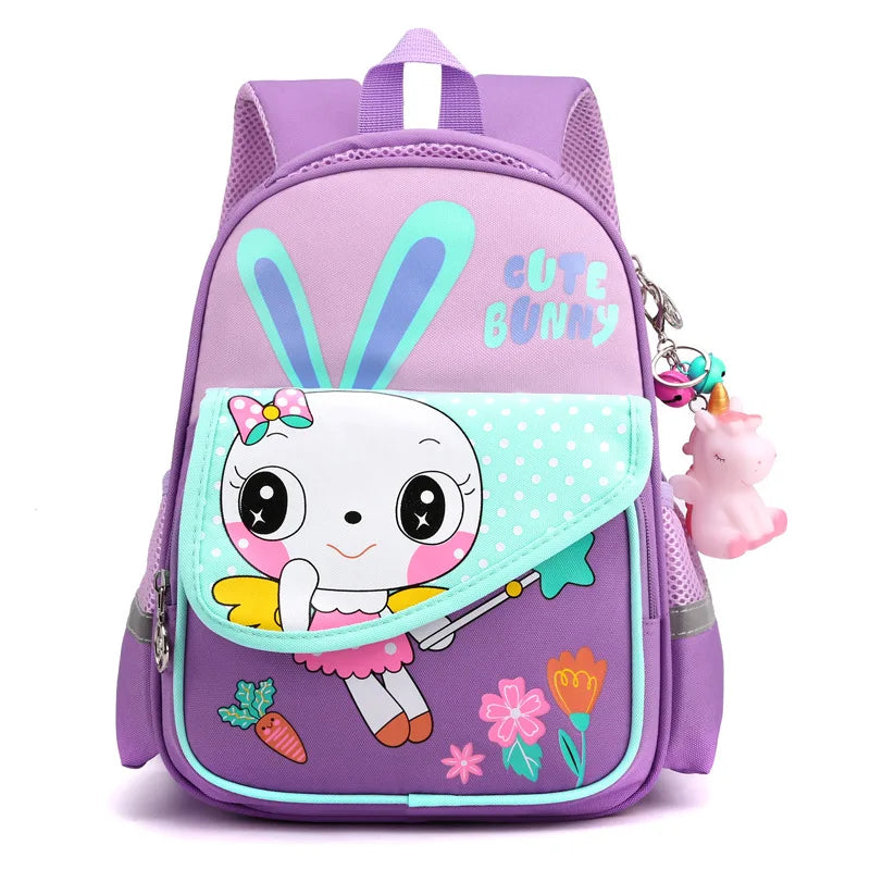 Schoolbag Children's School Bag Kindergarten Backpack for Boys and Girls Cartoon Light Kids Backpack Preschool Bag for Toddlers