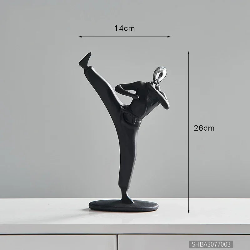 Sculpture Abstract Modern Art Nordic Home Decoration Accessories for Living Room One Piece Resin Statue Dancer Model Desk Decor