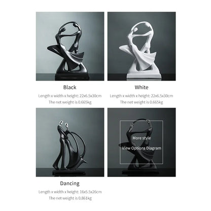 Sculpture Abstract Modern Art Nordic Home Decoration Accessories for Living Room One Piece Resin Statue Dancer Model Desk Decor