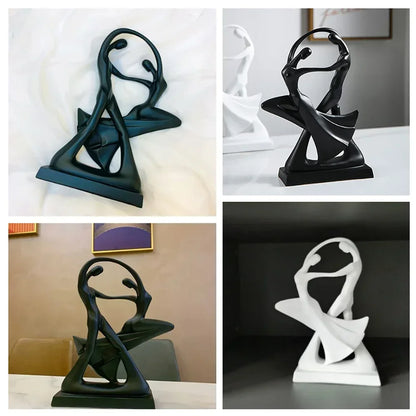Sculpture Abstract Modern Art Nordic Home Decoration Accessories for Living Room One Piece Resin Statue Dancer Model Desk Decor