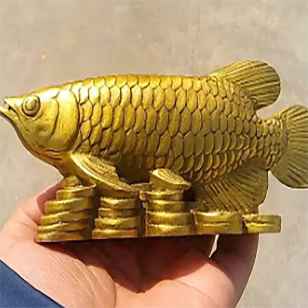 Copper, gold, dragon fish, annual surplus, money, fish, home feng shui crafts, car decorations, and ornaments