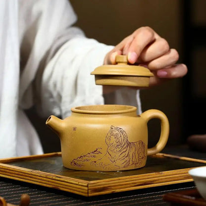 Golden Section Megaphone Bafangde Bell Pot, Zisha Teapot, Yixing Handmade Pot, Kung-Fu Teaware, Purple Clay Drinkware for Puer