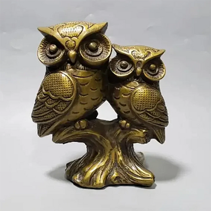 Chinese Brass owl home decor sculpture statue