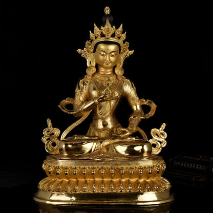 TOP GOOD LARGE # HOME hall  Protection Talisman Tibetan Buddhism Huge gold-plated gilt Vajrasattva Lotus buddha statue 48 cm