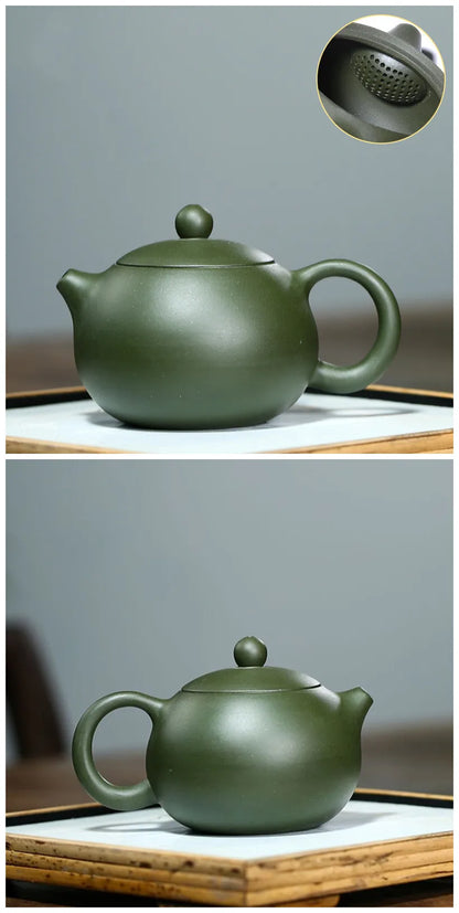 220ml Purple Clay Teapots Ball Hole Filter Tea Pot Beauty Kettle Raw ore Handmade Tea Set Zisha Customized Authentic