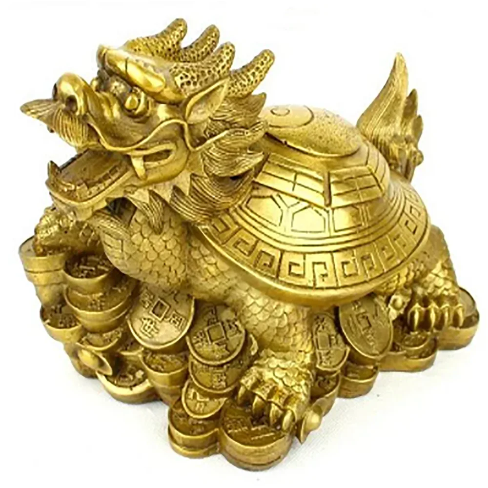 China new brass gossip lucky and furnishing articles dragon turtle