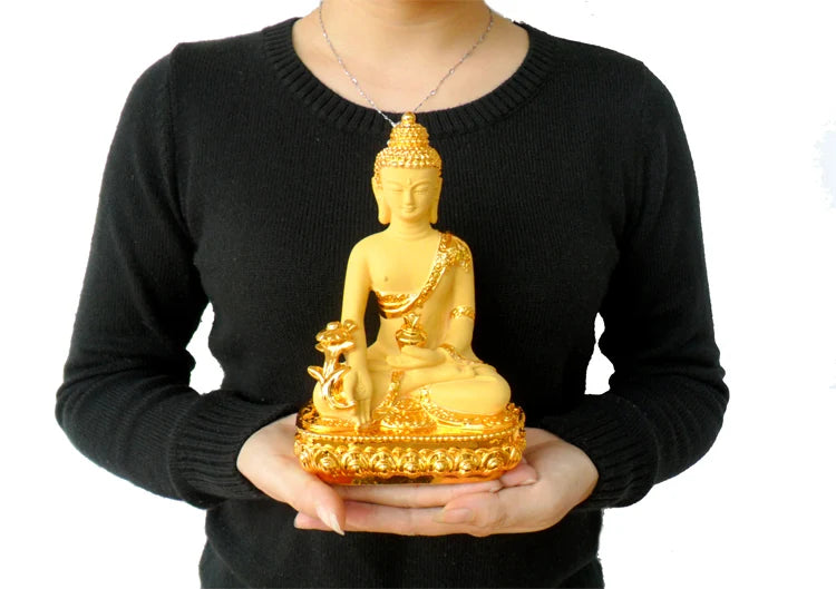 Special Offer-GOOD Buddhism HOME family lobby Effective protection gold the Medicine Buddha FENG SHUI Buddha statue -FREE SHIP