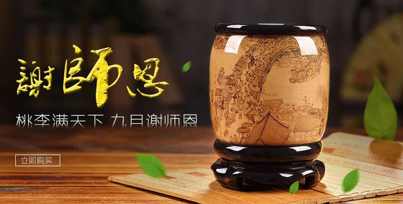 Best business present # Home OFFICE Decor art -high grade 3D CHINA Riverside Scene at Qingming Festival pen holder art  statue