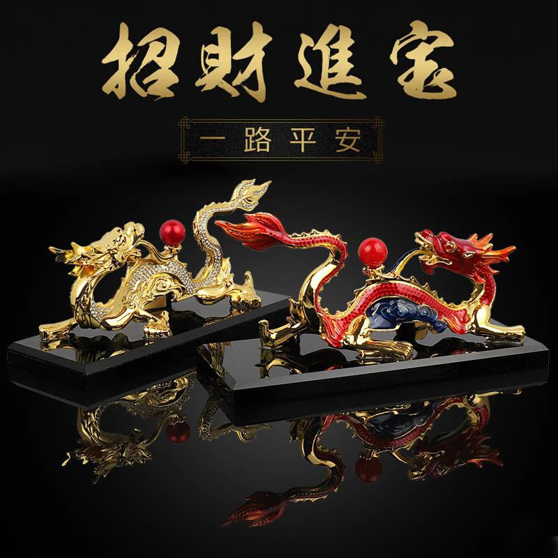 GOOD HOME OFFICE Company SHOP CAR TOP Efficacious Money Drawing thriving business Lucky Royal Dragon FENG SHUI brass art statue