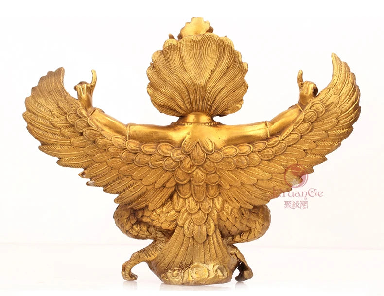 26 CM large # HOME Talisman efficacious Protection # exorcise evil spirits Garuda Dhwaja gods Garuda Dharma brass statue