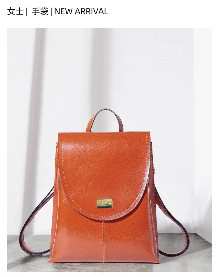 Backpack Women 2024 New Backpack Large Capacity Cowhide School Bag College Student School Backpack  Travel Bag