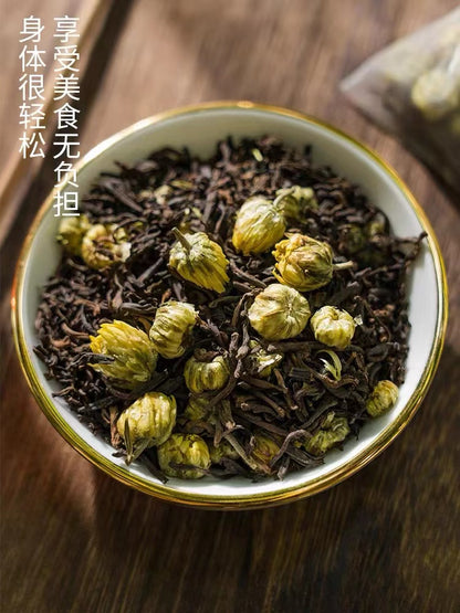 YiJun Tea (1 pcs 3g) Chrysanthemum Pu'er puerh tea Guihua Oolong tea 冰菊普洱三角茶包菊花普洱茶袋泡茶菊花茶组合菊普茶桂花乌龙茶冷泡茶叶散茶茶包