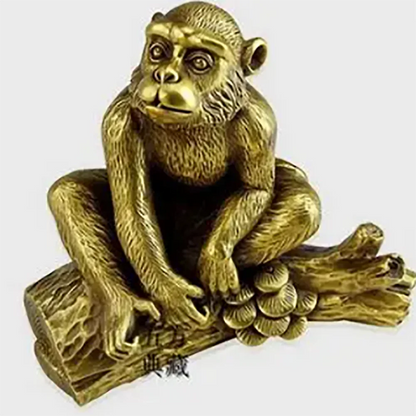 Copper Statue Copper pendulum piece 12 Zodiac monkey mascot home decoration bronze instrument pendulum Feng Shui cute fortune