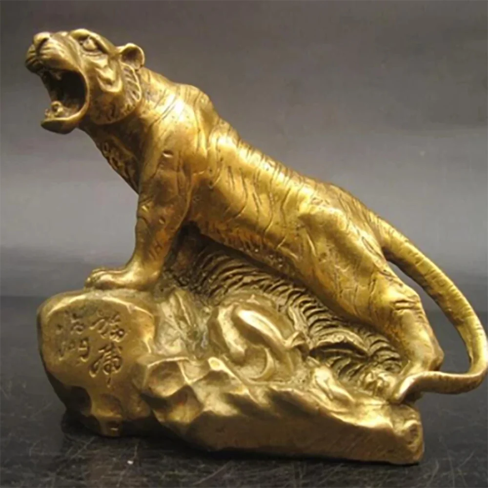 Copper statue Auspicious bronze tiger lucky decoration feng shui products copper tiger decoration copper crafts