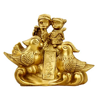 SCY 330+++The copper ornaments Yuanyang Wang marriage love a harmonious union lasting a hundred years to send new wedding gift