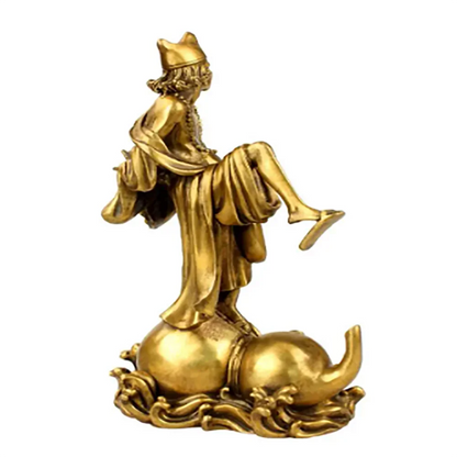 Copper Statue Brass Jigong ornaments home crafts of Luohan Buddha statue