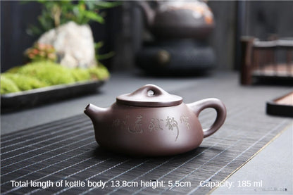 Purple Clay Pot Raw Ore Purple Clay Pot Kung Fu TeaPot Purple Clay Tea Set Handmade Purple Clay Tea Pots Ceramic Clay Pots Puer