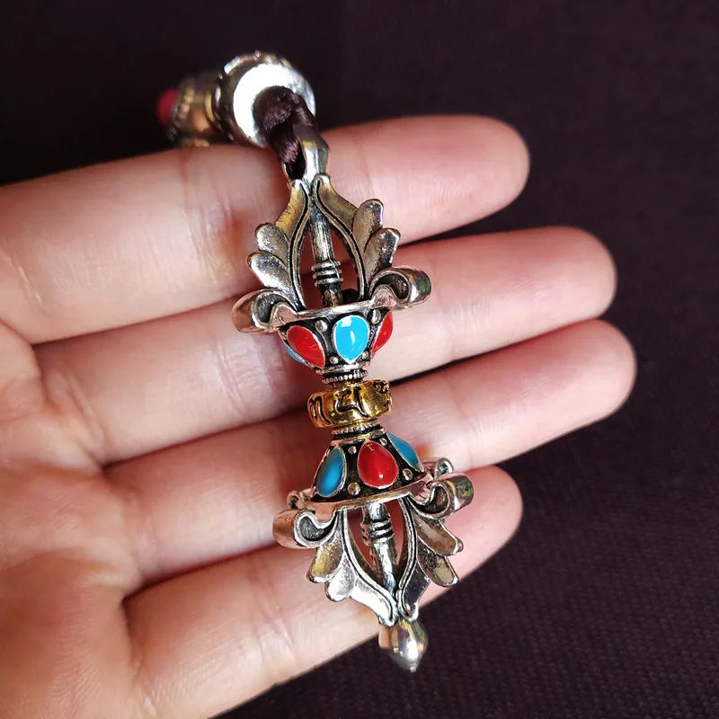 Asia Buddhist Amulet Pocket CAR WALL bless Safe health Good luck Mantra prayer Vajra Buddha Pendant protective talisman