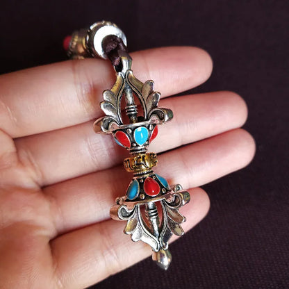 Asia Buddhist Amulet Pocket CAR WALL bless Safe health Good luck Mantra prayer Vajra Buddha Pendant protective talisman