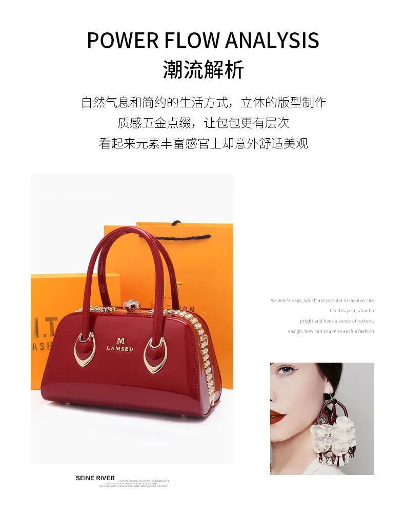 Fashion Customized Genuine Leather Women's Bag 2024 Summer Mature Style Versatile Crossbody Handbag Shoulder Bag