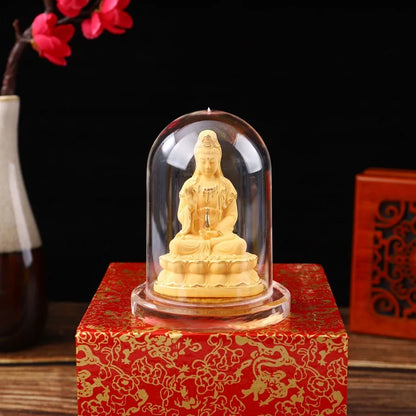 50% off 2023 HOME Company family CAR TOP Efficacious Safety health protection gold GUAN YIN PUSA BUDHDA ornament statue talisman