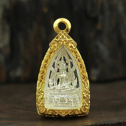 NEW Thailand LONG PO Temple Efficacious Buddha Pendant Amulet bless safety good luck Recruit wealth all-powerful talisman