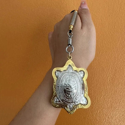 2023 Asia Thailand Success Buddha Pendant Temple silver Amulet bless safe healthy good luck Recruit wealth all powerful talisman