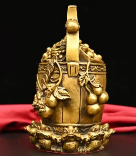 Seiko brass recruit wealth gold money barrel crafts statue