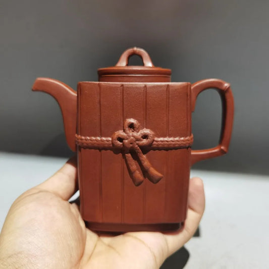 Set Chinese Yixing Zisha Clay Teapot  Bamboo Slips Set Pot Gu Jingzhou 280ml