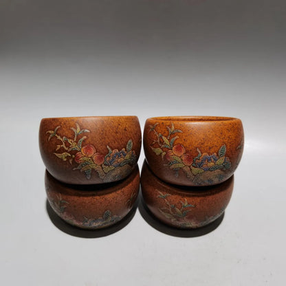 Set Chinese Yixing Zisha Clay Teapot  Duoqiu Pot Gu Jingzhou 380ml