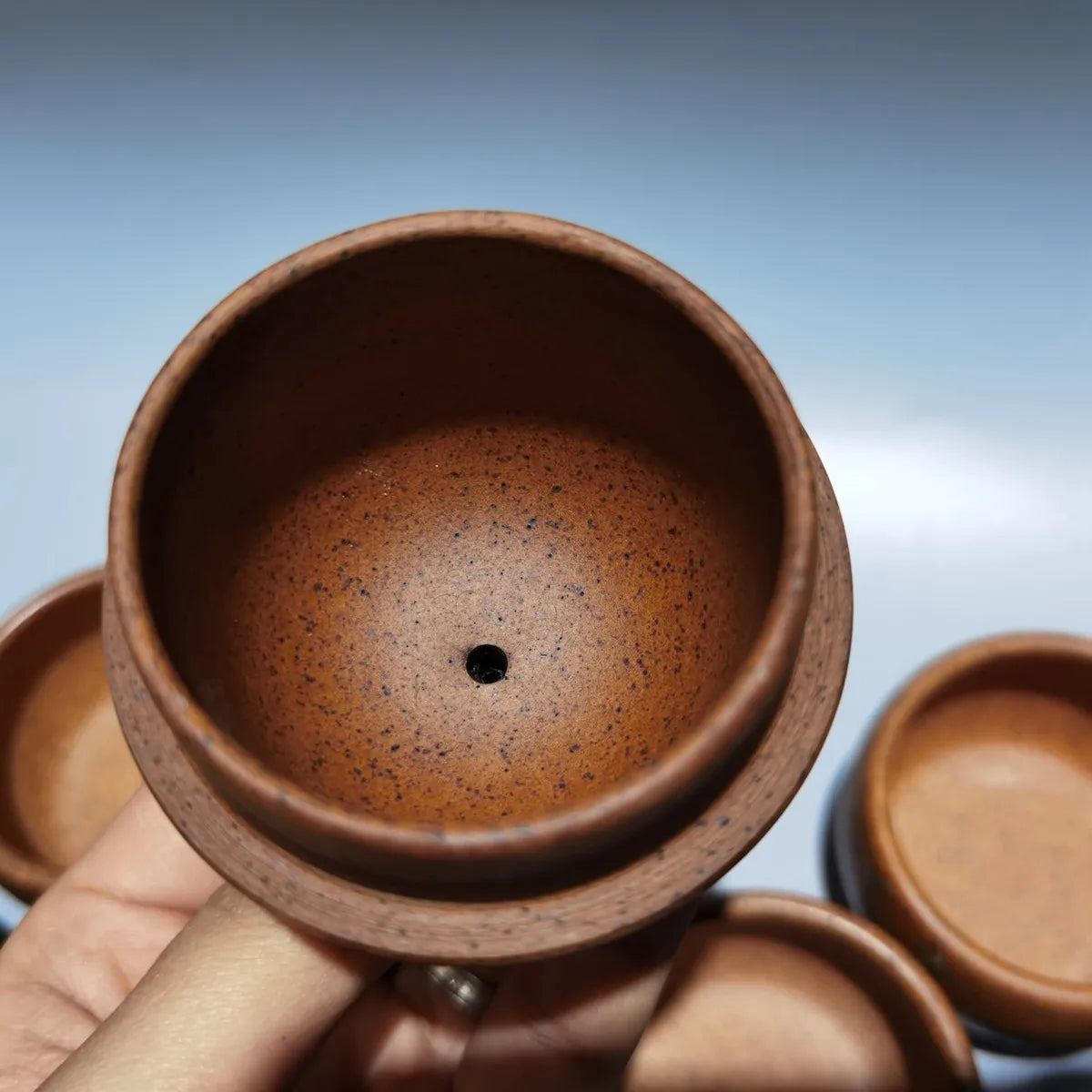 Set Chinese Yixing Zisha Clay Teapot  Duoqiu Pot Gu Jingzhou 380ml