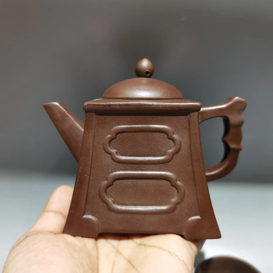 Set Chinese Yixing Zisha Clay Teapot  Palace Pot Set Pot Gu Jingzhou 280ml