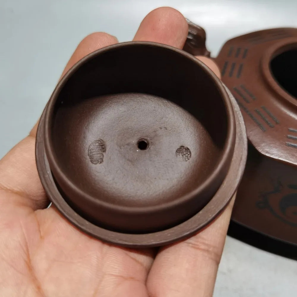 Set Chinese Yixing Zisha Clay Teapot  Qiankun Pot Gu Jingzhou 380ml