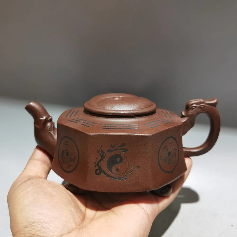 Set Chinese Yixing Zisha Clay Teapot  Qiankun Pot Gu Jingzhou 380ml