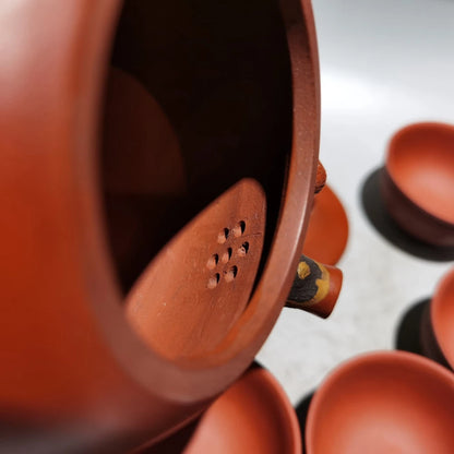 Set Chinese Yixing Zisha Clay Teapot  Stone Ladle Set Pot Jiang Rong 320ml