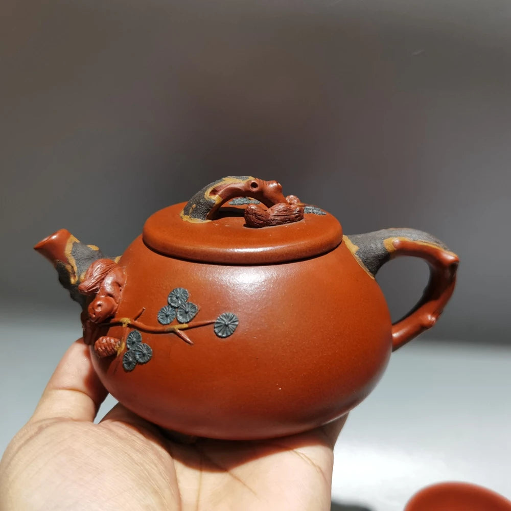 Set Chinese Yixing Zisha Clay Teapot  Stone Ladle Set Pot Jiang Rong 320ml