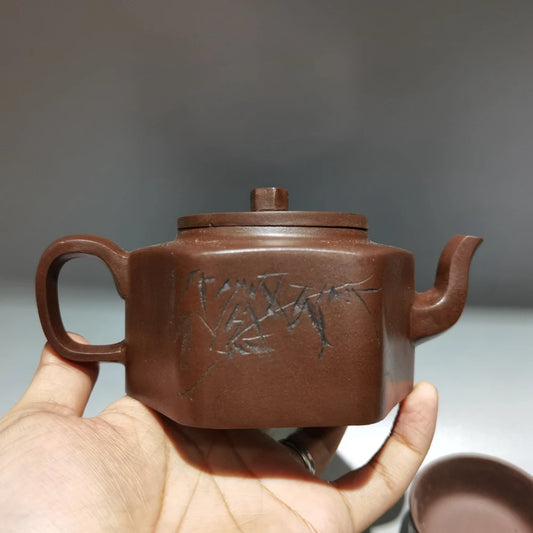 Set Chinese Yixing Zisha Clay Teapot  hexagonal set pot Fan Zeng 180ml