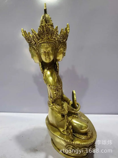 Seven-inch copper big sun Buddha statue Vairocana Buddha four-faced Buddha Tantric Buddha statue wholesale