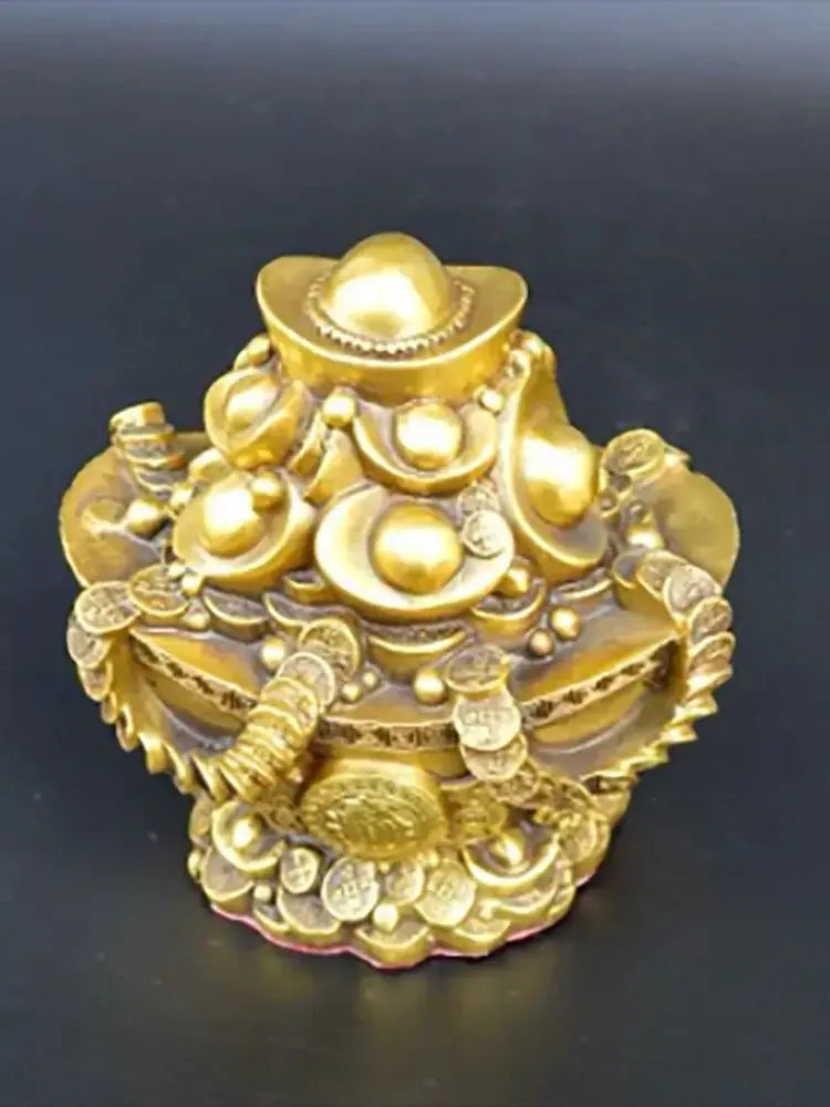 Copper Statue Antique pure copper Yuan Bao Pai ornaments home accessories study office creative decorative crafts furnishings