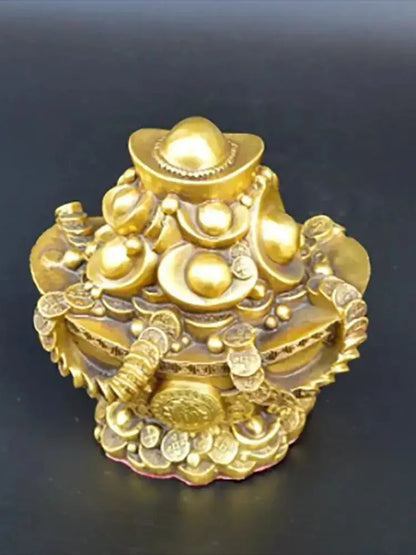 Copper Statue Antique pure copper Yuan Bao Pai ornaments home accessories study office creative decorative crafts furnishings