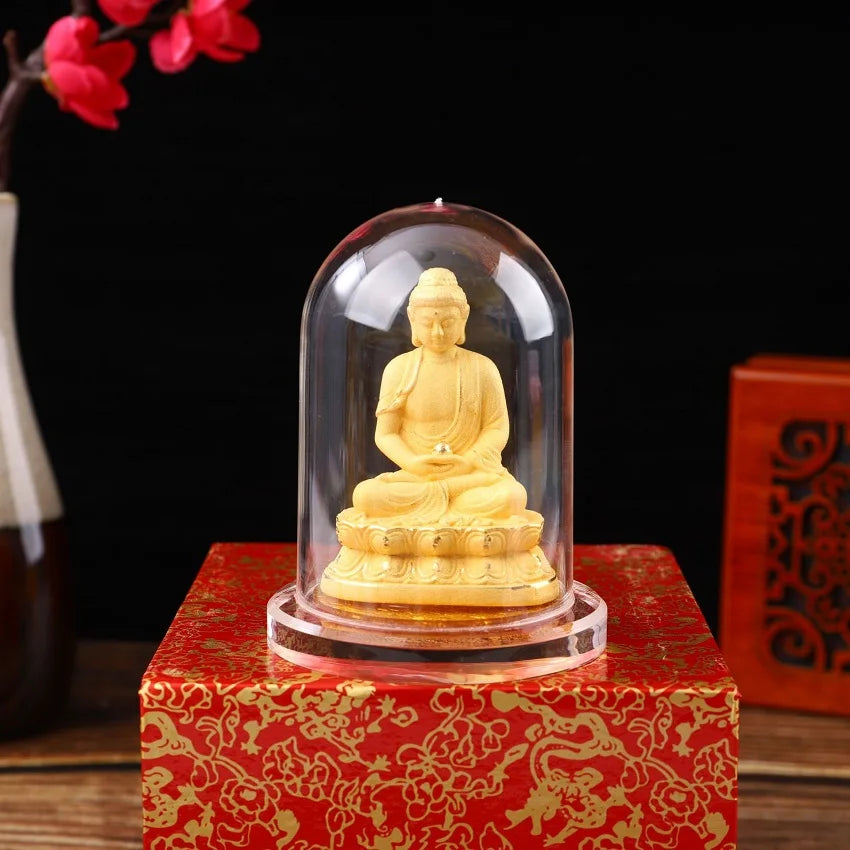 50% off 2023 HOME Company family CAR TOP Efficacious Safety health protection gold Almighty BUDHDA ornament statue LUCK talisman