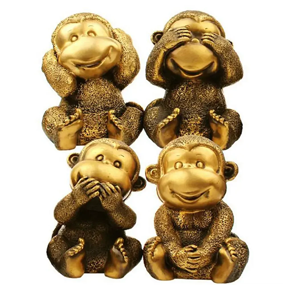 Four do not supply the twelve zodiac Monkey not to say look real monkey four adorable copper bronze orname