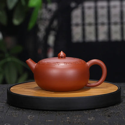 Raw Ore Dahongpao Handmade Tea Set, Zisha Yixing Pot, Kung-Fu Teapot, Purple Clay Drinkware