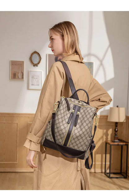 Backpack for Women Casual Fashion PVC Rucksack Handbag Shoulder Bags Commuter Travel Bag