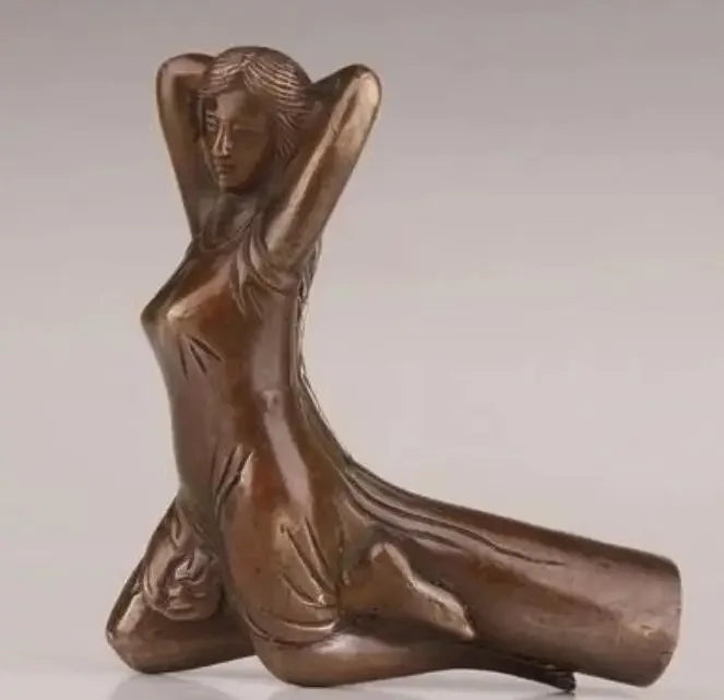 WALKING STICK CANE HEAD BRONZE CASTING WOMAN STATUE ACCESSORIES COLLECTABLE