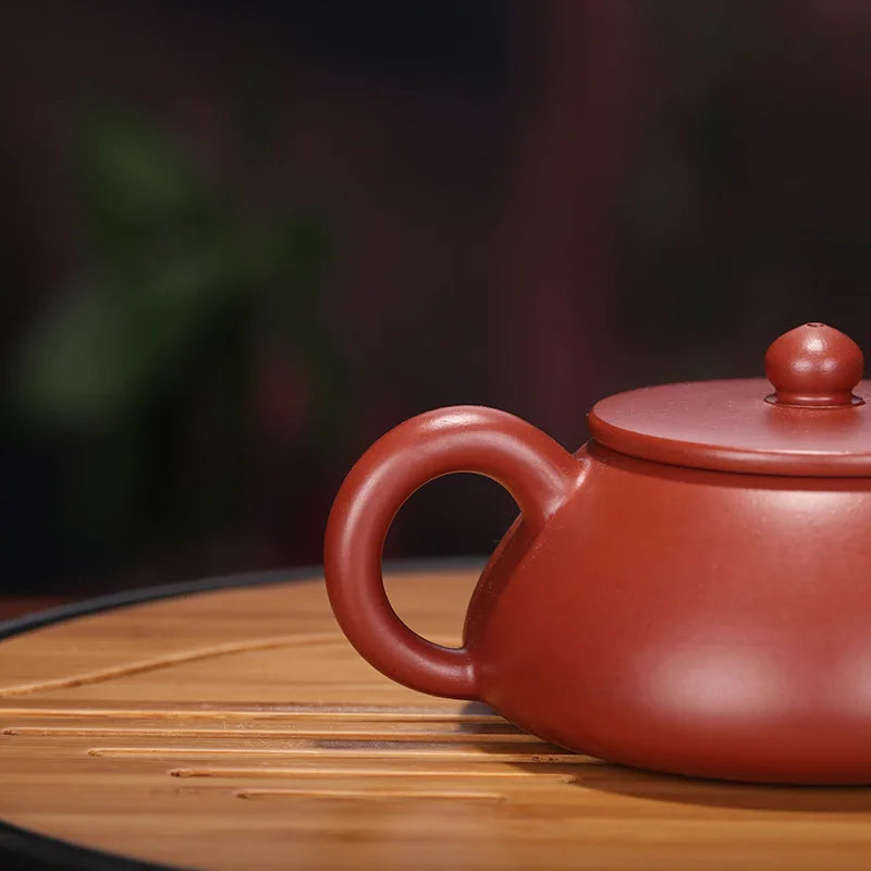 Dahongpao Handmade Treasures Stone Scoop, Purple Clay Pot, Drinkware, Kettle Teaware, Purple Clay Drinkware