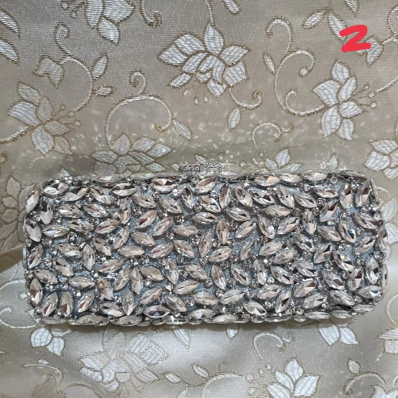 Woman Silver Hollow Out Diamond Clutch Elegant Dinner Cocktail Evening Purse Wedding Bridal Rhinestone Bag Party Crystal Handbag