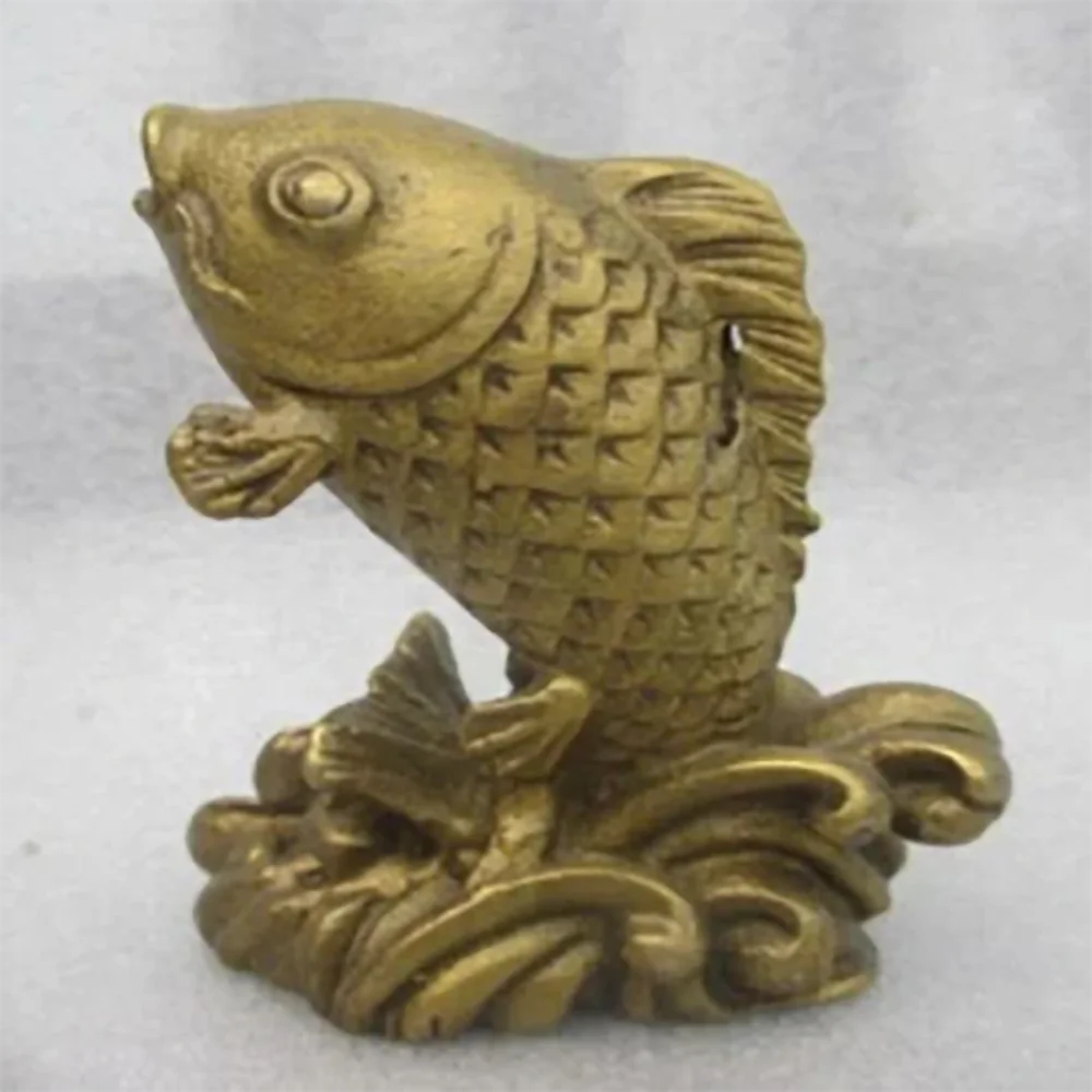 Antiques Exquisite copper Buddha, the symbol of wealth, home decoration handicraft
