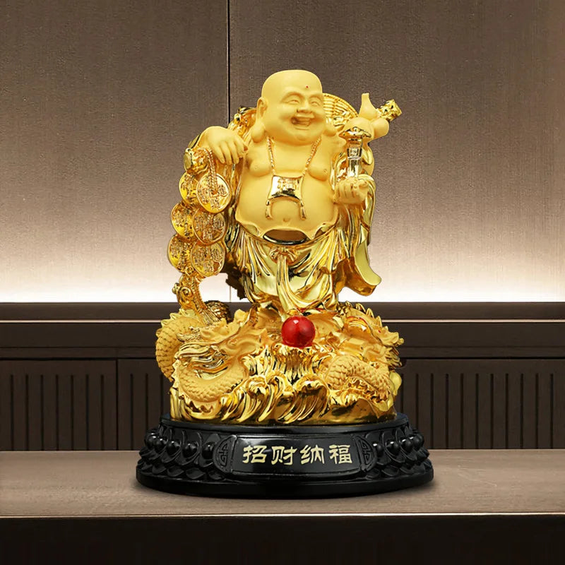 Shajin Maitreya Buddha Avalokitesvara Bodhisattva Martial God of Wealth Buddha Statue WealthFeng Shui Decoration Crafts