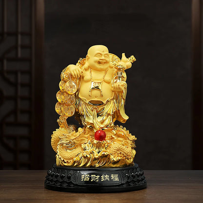 Shajin Maitreya Buddha Avalokitesvara Bodhisattva Martial God of Wealth Buddha Statue WealthFeng Shui Decoration Crafts